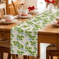 thumbnail image 5 of Green Lemons Table Runner 120 Inches, Summer Watercolor Blue Bows Fruits on Linen Bed Runner Dresser Scarves Tabletop for Indoor Outdoor Parties/Ceremony/Banquet, 13"x 120", 5 of 9
