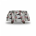 thumbnail image 4 of Floral Ottoman Cover, Sneakers as Pots Flowers, 2 Piece Slipcover Set with Ruffle Skirt for Square Round Cube Footstool Decorative Home Accent, Standard Size, Multicolor, by Ambesonne, 4 of 5