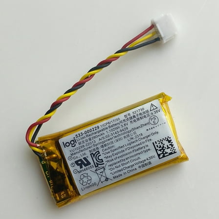 Replacement Battery 533-000229 521730 290mAh 3.8V 1.102Wh Fit for Logitech G Pro X Superlight / 2