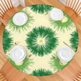 thumbnail image 2 of Green Tie Dye Round Fitted Tablecloth with Elastic Edge,Dining Table Cover Waterproof,Outdoor Round Tablecloth for Camping,Dining,Indoor and Outdoor, 2 of 7