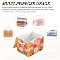 thumbnail image 6 of Yayeee Collapsible Cube Storage Bin with Lid Fabric Closet Decorative Basket with Handles, Abstract Floral, 6 of 7