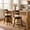 Ash Wood + Sand-25”, variant on ELLEGNT 25" Swivel Bar Stools Set of 2 – Upholstered Seat with Backrest for Pub Island or Home Bar Brown