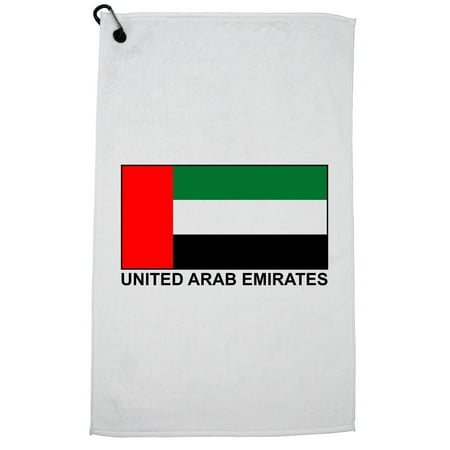 United Arab Emirates Golf - United Arab Emirates UAE Flag - Special Vintage Edition Golf Towel with Carabiner Clip