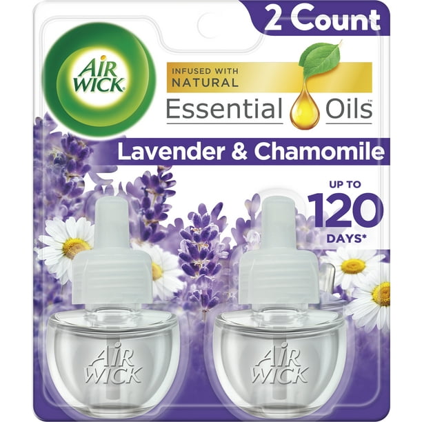 Air Wick Plug in Scented Oil Refill, 2 ct, Lavender and Chamomile, Air