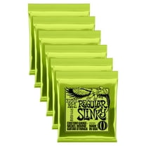 6 PACK Ernie Ball Regular Slinky Electric Guitar Strings, Nickel Wound