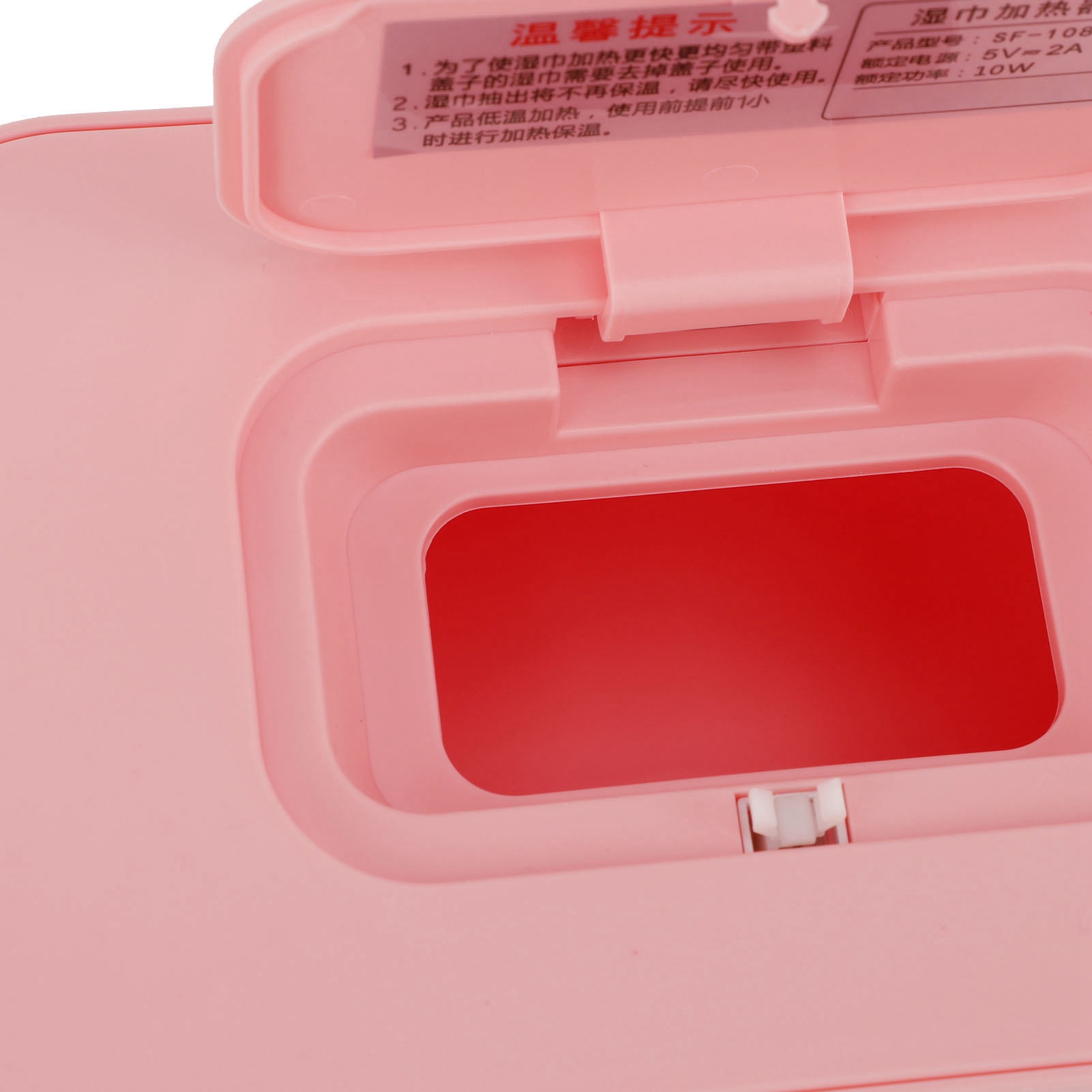 Suodoka Portable Baby Wipe Warmer Pink Constant Temperature Moist Wipe Dispenser Compact Travel Case for Vehicle Home Use (7.87 in / 20.0 cm)
