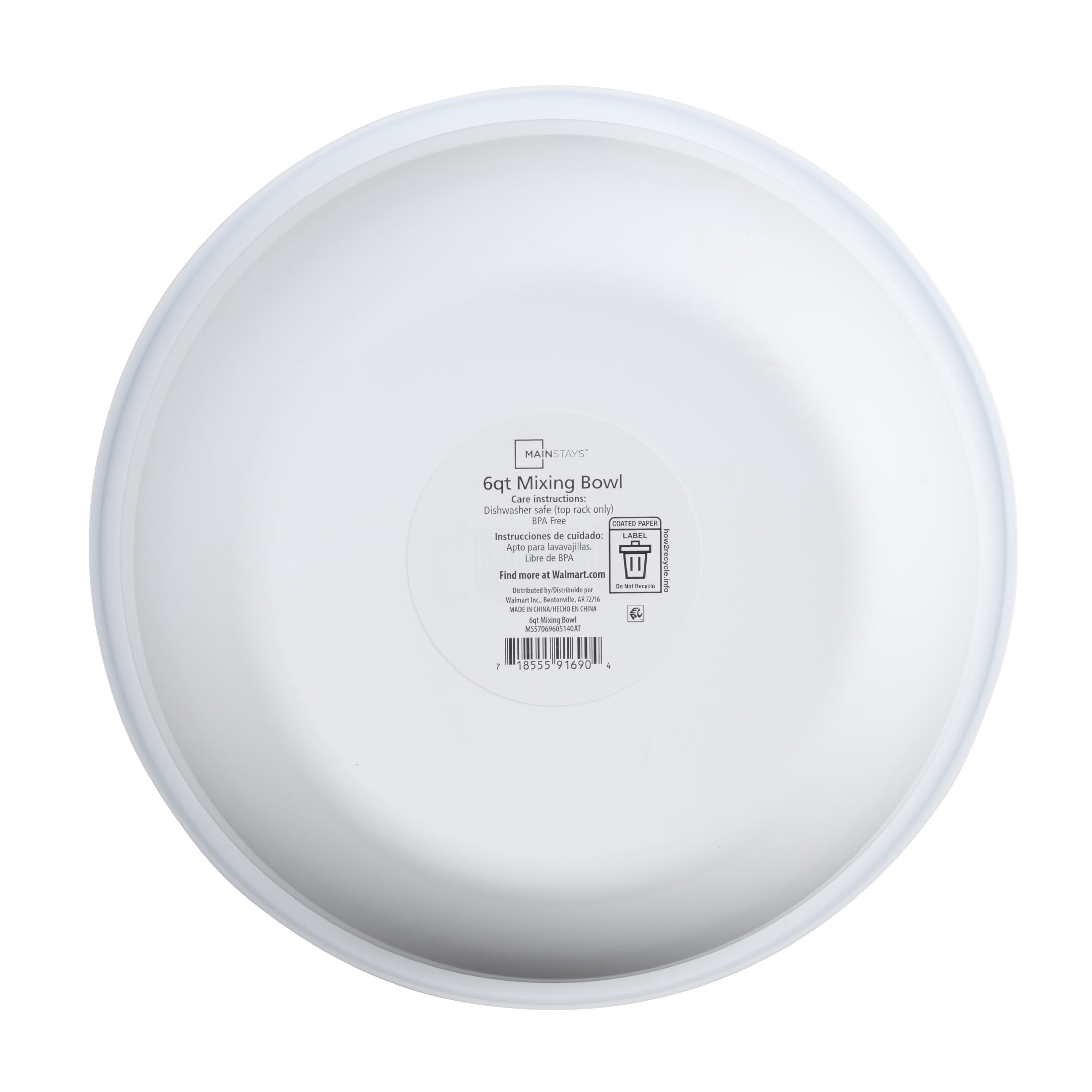 Mainstays 6-Quart Mixing Bowl