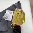 thumbnail image 3 of Bolso de mujer Cubo Bolso de paja informal Tejido Hobo Monederos Playa Verde Wdftyju Para Estrenar, 3 of 4
