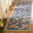 thumbnail image 2 of SAFAVIEH Chelsea Beryl Floral Wool Area Rug, Light Blue, 4'6" x 6'6" Oval, 2 of 9