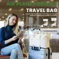 thumbnail image 2 of Duffle Bag for Travel, 37L Expendable Carry on Weekender Duffel, Lightweight Personal Item Bag - Beige, 2 of 8