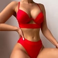 thumbnail image 5 of Lovzfmll Bikini Set for Women, Plus Size Leaf Print Longline Top with Skirted Shorts, Conservative Bathing Suit for Beach, 5 of 9
