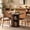 Walnut, variant on TacleeKii 31.5" Round Dining Table for 2-4, Small Wood Farmhouse Kitchen Table with Center Storage Column, Space Saving, Walnut