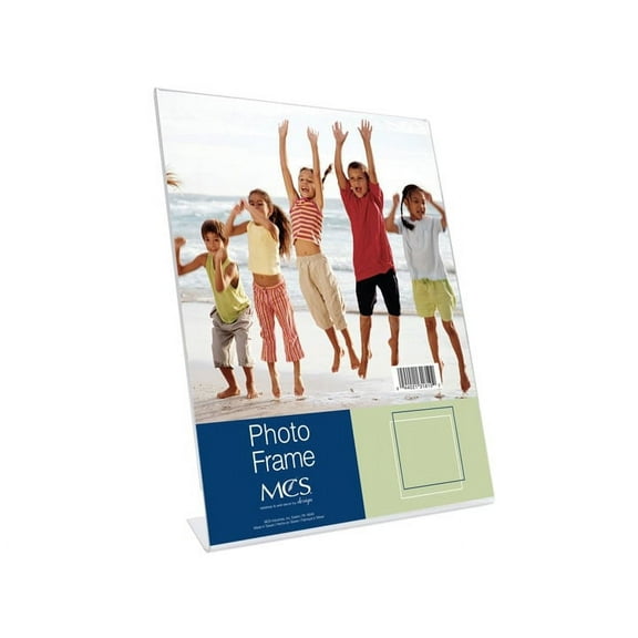 Clear lucite bent-back mini frame for 2one-quarter inchx3one-quarter inch inserts by MCS - 2.250x3.250