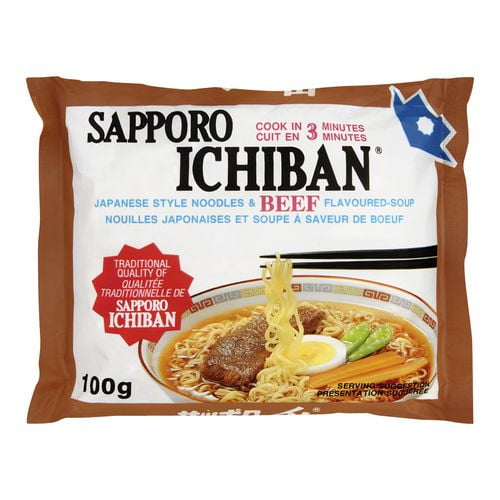 Nouilles japonaises et soupe à saveur de boeuf de Sapporo Ichiban SAPPORO NOUILLES PLAT BOEUF