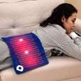 thumbnail image 2 of Costway Weighted Heating Pad with 2 Massagers Massaging Vibration 5 Heating Levels 9 Modes Blue, 2 of 10