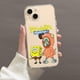 thumbnail image 1 of Funda de teléfono de dibujos animados Bob Esponja para iPhone 11 12 Mini 13 14 Pro XS Max X 8 7 6s Plus 5 SE XR carcasa transparente Fivean unisex, 1 of 2