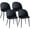 Black, variant on HOMCOM Dining Chairs Set of 4, Velvet-touch Upholstery Side Chair, Black
