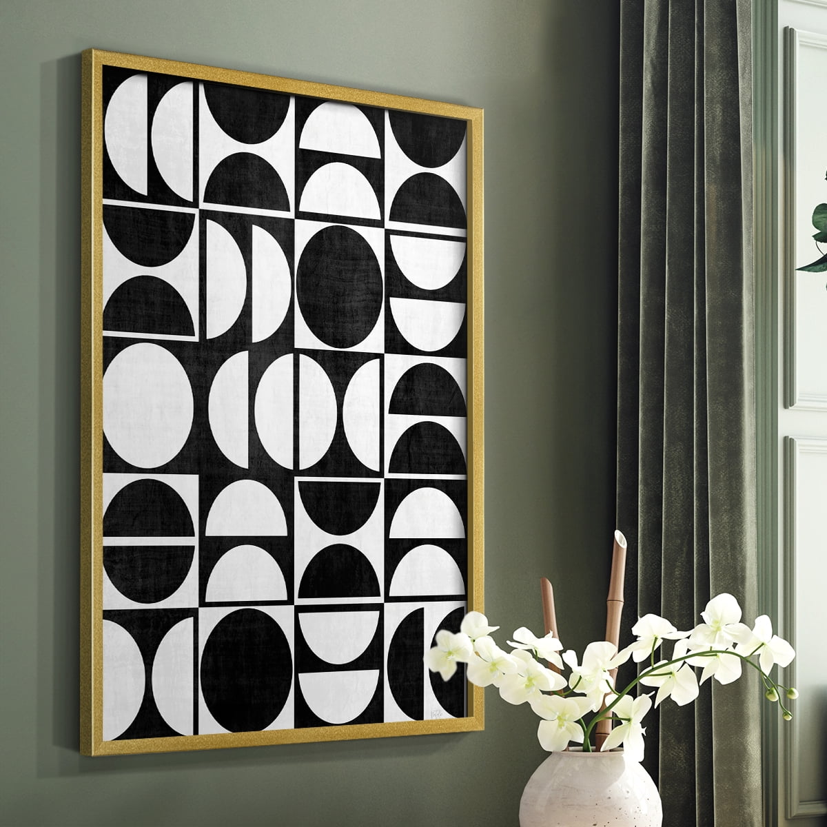 Modern Semis in Gold Solid Wood 8 x 10 Framed Print