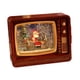 thumbnail image 3 of Bola de nieve navideña con forma de TV, adornos navideños musicales, luces decorativas Santa rojo, 3 of 7
