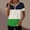 Army Green, variant on CYMMPU Women's Short Sleeve Shirts Zipper Color Block V Neck Tunic Tops Casual Blouse Summer Fashion T-Shirts Blue XXL