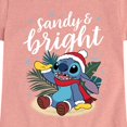 thumbnail image 3 of Lilo & Stitch - Sandy And Bright - Girls Fitted Short Sleeve Tee, 3 of 5
