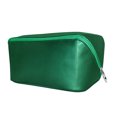 thumbnail image 1 of Bolsa de maquillaje Bolsa de cosméticos de viaje de gran capacidad Bolsa de maquillaje plana abierta impermeable Cuero de PU portátil, 1 of 5