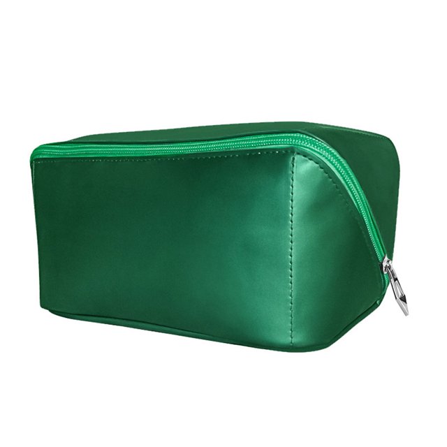 Bolsa de maquillaje Bolsa de cosméticos de viaje de gran capacidad Bolsa de maquillaje plana abierta impermeable Cuero de PU portátil