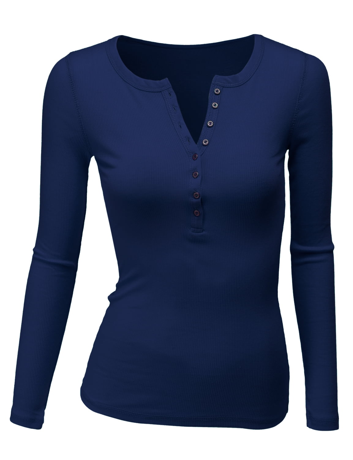 Doublju Women's Thermal Henley Long Sleeve Top with Plus Size - Walmart.com