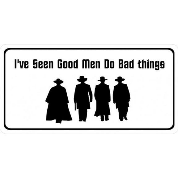 Good Men Bad Things Photo License Plate
