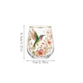 thumbnail image 6 of Hummingbird Morning Bliss Glass Tea Cup, Elegant Gold Rimmed Glassware, 14 oz Clear Cup for Loose Leaf, Nature Art Decorative Tumbler Gift for Women Mom Wife, 6 of 6