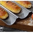 thumbnail image 2 of JFBUJC French Bread Pan, Non-Stick Perforated French Bread Pan, 4-Wave Bread Baking Molds, 2 of 5