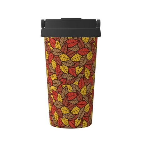 

Gaeub Fall Leaves Print Travel Mug Insulated Coffee Mug with Leakproof Lid Travel Coffee Mug Vacuum Stainless Steel Double Walled Reusable Coffee Cup