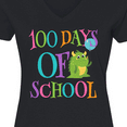 thumbnail image 4 of Inktastic 100 Days Of School Party Women's V-Neck T-Shirt, 4 of 5