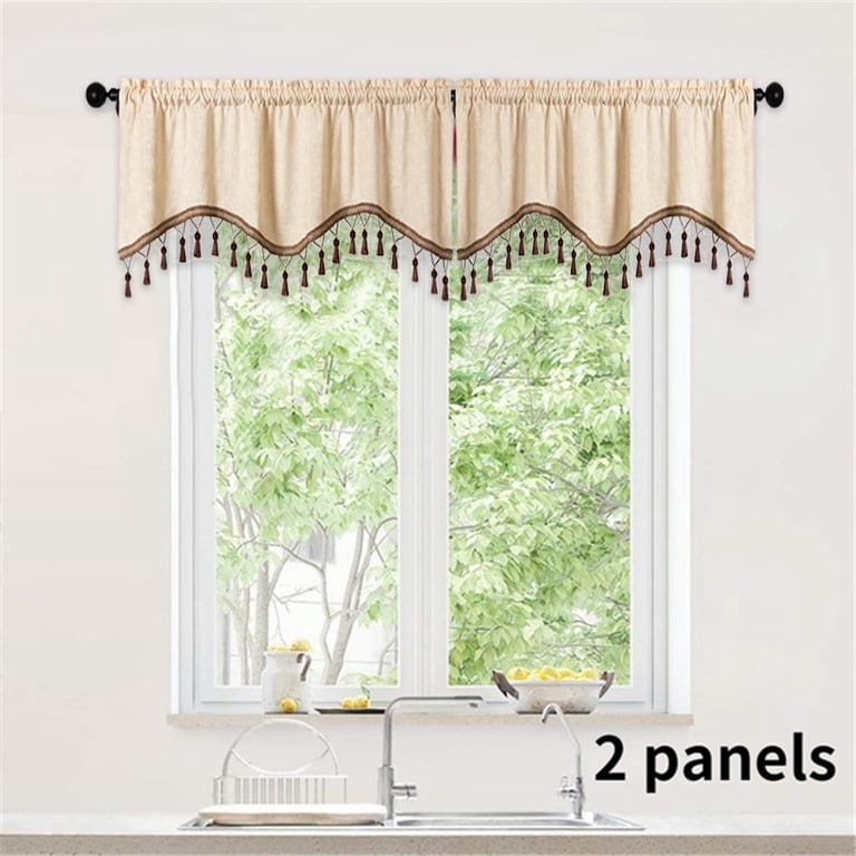 Music Pattern Blackout Window Valance – 18" Short Curtain For Kitchen, Bathroom, Laundry Room Decor