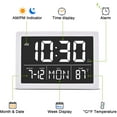 thumbnail image 5 of Digital Clock, Small Clock/Table Clock, 12/24H, Adjustable Brightness/Volume, Temperature Detect, Snooze, Desk Clock for Bedroom, Bedside, Living Room, Office, Living Room(Black), 5 of 8