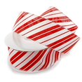 thumbnail image 2 of Ribbon Traditions Red/White Shimmer Candy Cane Wired Ribbon 2 1/2" by- 25 Yards, 2 of 4