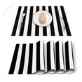 thumbnail image 2 of Black White Stripes Pattern Table Mat Kitchen Decoration Placemat Table Napkin For Wedding Dining Accessories Table Mat, 2 of 5