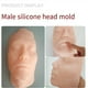 thumbnail image 3 of Modelo de cabeza humana de silicona con micromoldeado, simulación de inyección, almohadilla de piel con sutura, modelo de maniquí masculino, 3 of 6