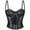 Black, variant on Corset with Straps,Women's Tight Fitting Fishbone Eyelash Lace Shoulder Strap Corset Tank