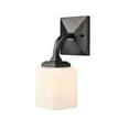 thumbnail image 3 of Millennium Lighting  Eddison 1 Light Wall Sconce in Matte Black with Frosted Glass Shade, 3 of 5