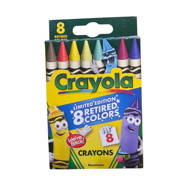 Crayola Crayons Edición limitada con 8 colores retirados