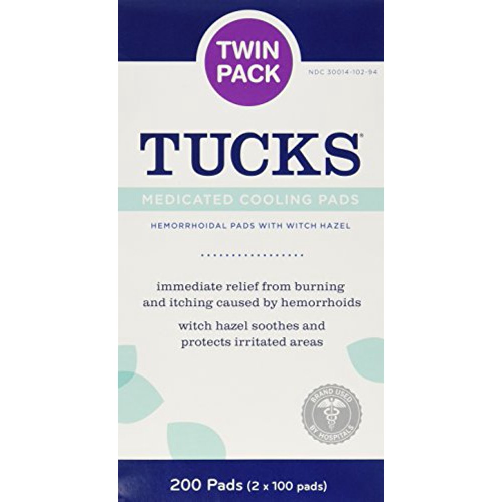 tucks medicated cooling pads 100 pads per pack (pack of 2) Walmart