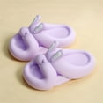 thumbnail image 2 of Xfvqtps Girls Slippers Cute Animals Rabbit Thick Bottom Soft Sole Non Slip Comfortable Breathable Indoor and Outdoor PVC Slippers Purple-01, 2 of 6