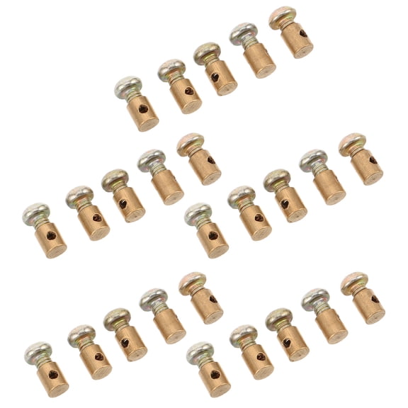 Raindrops 30Pcs Golden Motorcycle Throttle Cable End Bolts Metal Cable End Fittings for Flexible Control