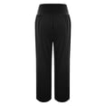 thumbnail image 6 of Baqcunre Women's Slacks Comfortable Cross High Waist Flowy Pants With Pockets,Size S-3XL,Yoga Pants Women,Wide Leg Pants Woman,Women's Pants,Womens Clothes,Color Black, 6 of 7