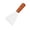 A, variant on Angled Stainless Steel Spatula, with Wooden Handle Offset Metal Turner for Teppanyaki Flat Top Grill Cooking