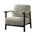 thumbnail image 4 of Cid Bali 28 Inch Accent Chair- Gray Polyester- Cushions- Black Metal- Wood, 4 of 5