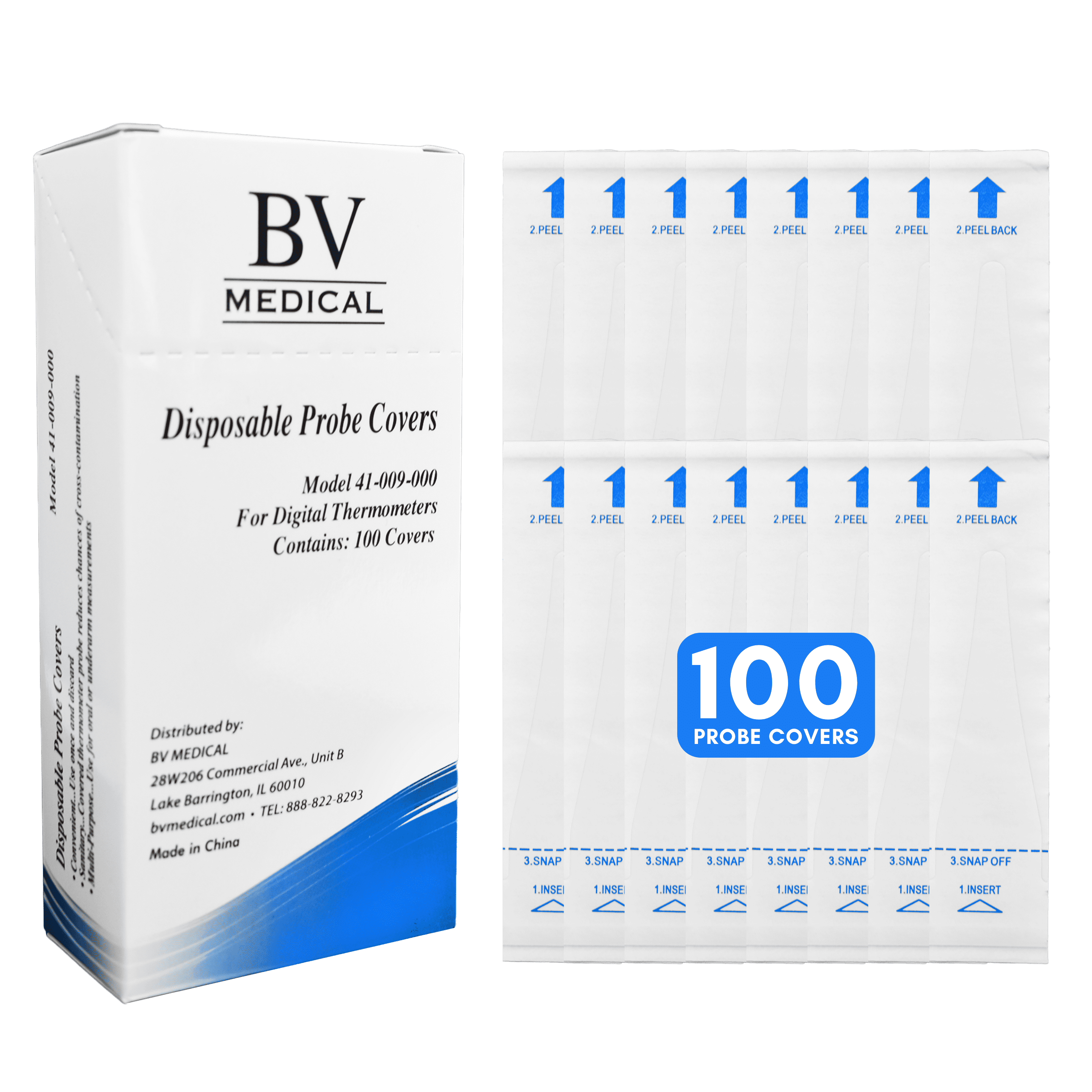 BV Medical Probe Covers for Digital Thermometers 100 Pack