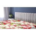 thumbnail image 5 of Ambesonne Spring Garden Fitted Sheet, Orchids Pomegranates, King Size, Dark Pink Reseda Green, 5 of 5