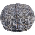 thumbnail image 3 of Gorro de vendedor de periódicos de hiedra plana en espiga para hombre, gorra de mezcla de lana, color caqui, café en espiga, talla única con banda elástica, adecuado para circunferencia de cabeza de 5, 3 of 5